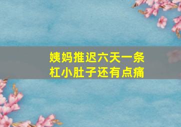 姨妈推迟六天一条杠小肚子还有点痛