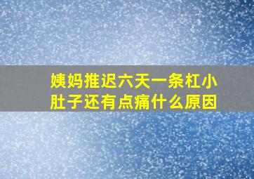 姨妈推迟六天一条杠小肚子还有点痛什么原因