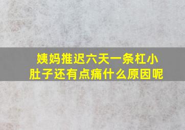 姨妈推迟六天一条杠小肚子还有点痛什么原因呢