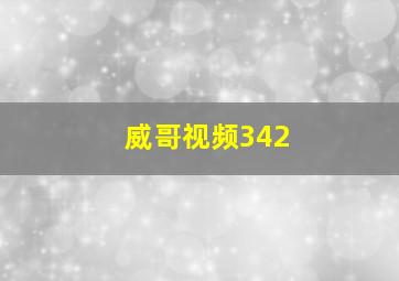 威哥视频342