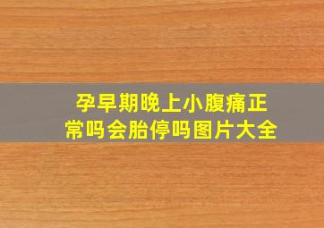 孕早期晚上小腹痛正常吗会胎停吗图片大全