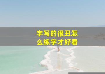 字写的很丑怎么练字才好看