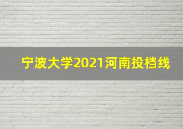 宁波大学2021河南投档线