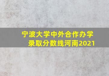 宁波大学中外合作办学录取分数线河南2021