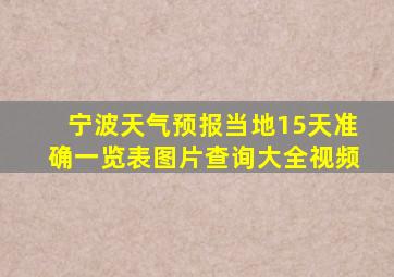 宁波天气预报当地15天准确一览表图片查询大全视频