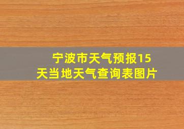 宁波市天气预报15天当地天气查询表图片