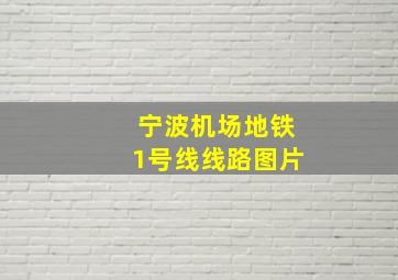 宁波机场地铁1号线线路图片