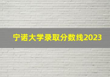 宁诺大学录取分数线2023