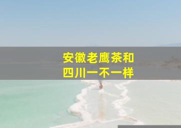 安徽老鹰茶和四川一不一样