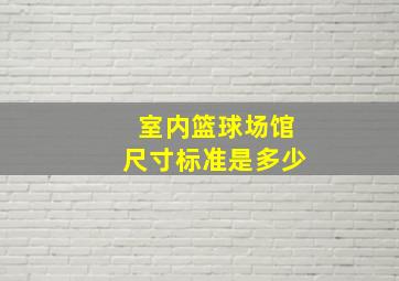 室内篮球场馆尺寸标准是多少