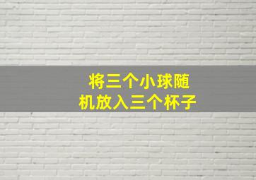 将三个小球随机放入三个杯子