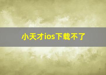 小天才ios下载不了