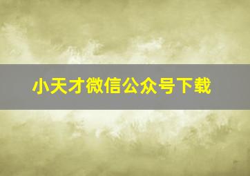 小天才微信公众号下载