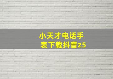 小天才电话手表下载抖音z5