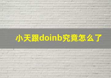 小天跟doinb究竟怎么了