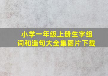 小学一年级上册生字组词和造句大全集图片下载