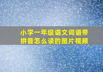 小学一年级语文词语带拼音怎么读的图片视频