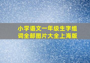 小学语文一年级生字组词全部图片大全上海版