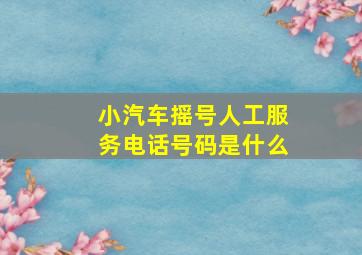 小汽车摇号人工服务电话号码是什么