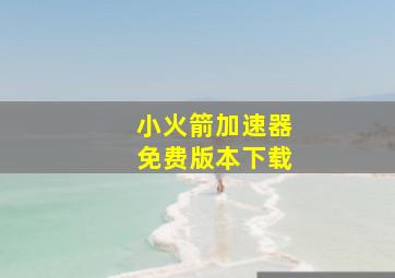 小火箭加速器免费版本下载