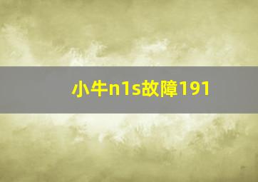 小牛n1s故障191