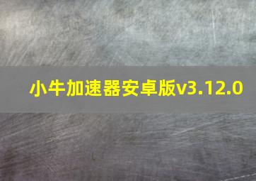 小牛加速器安卓版v3.12.0