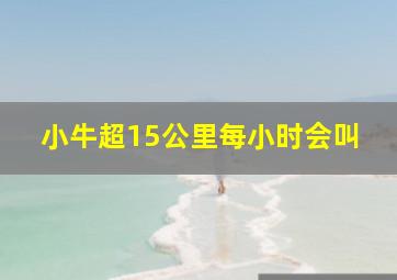 小牛超15公里每小时会叫