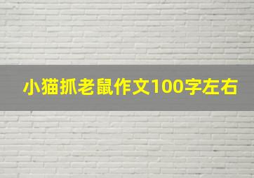 小猫抓老鼠作文100字左右