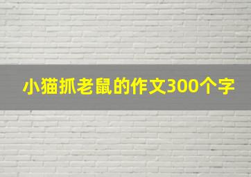 小猫抓老鼠的作文300个字