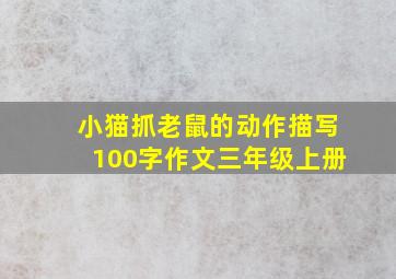 小猫抓老鼠的动作描写100字作文三年级上册