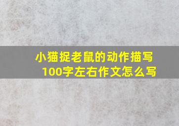 小猫捉老鼠的动作描写100字左右作文怎么写