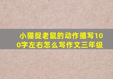 小猫捉老鼠的动作描写100字左右怎么写作文三年级