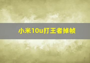 小米10u打王者掉帧