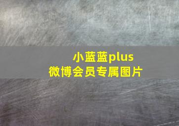 小蓝蓝plus微博会员专属图片