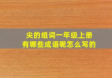 尖的组词一年级上册有哪些成语呢怎么写的