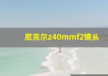 尼克尔z40mmf2镜头