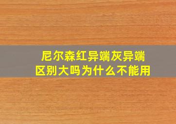 尼尔森红异端灰异端区别大吗为什么不能用