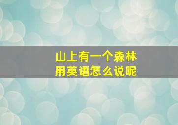 山上有一个森林用英语怎么说呢