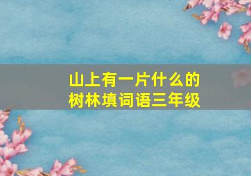 山上有一片什么的树林填词语三年级