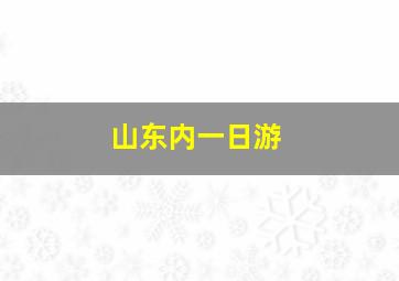 山东内一日游