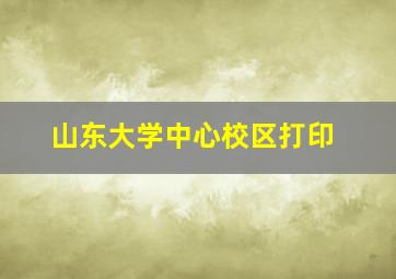 山东大学中心校区打印