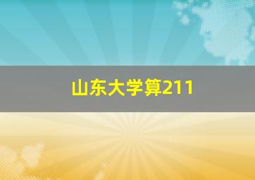 山东大学算211