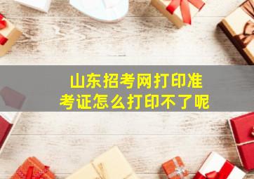 山东招考网打印准考证怎么打印不了呢