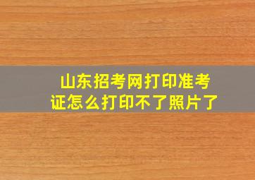 山东招考网打印准考证怎么打印不了照片了