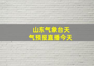 山东气象台天气预报直播今天