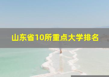 山东省10所重点大学排名