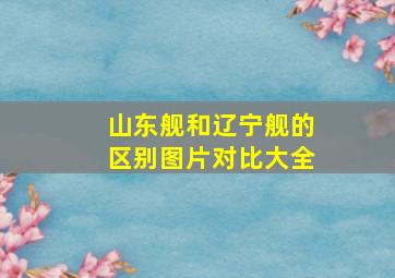 山东舰和辽宁舰的区别图片对比大全