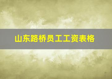 山东路桥员工工资表格