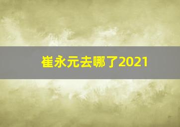 崔永元去哪了2021