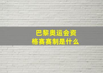 巴黎奥运会资格赛赛制是什么